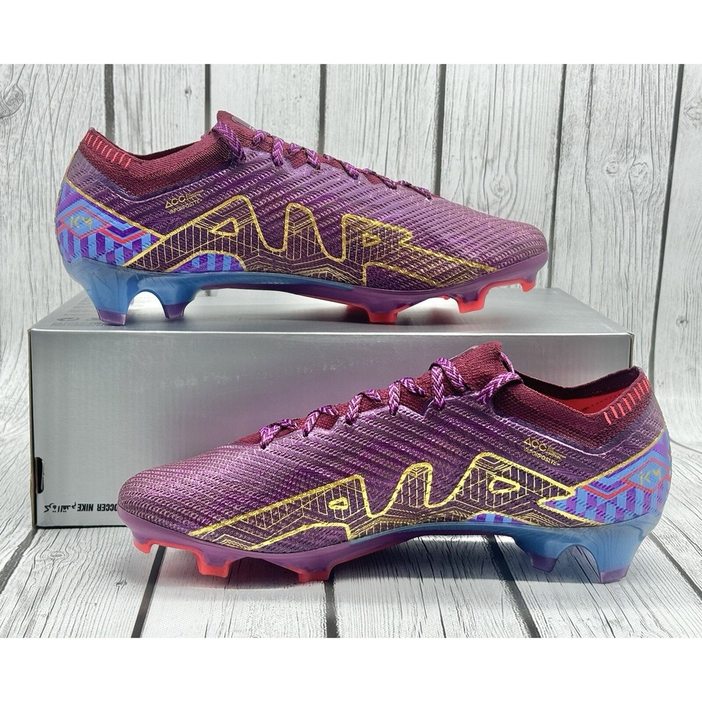 Nike Zoom Mercurial Vapor 15 Elite FG Mbappé Dark Beetroot Size 8 DJ4977‑605 - Picture 4 of 8